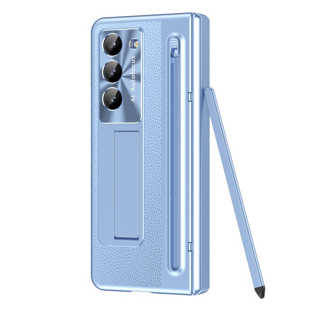 Чехол для Samsung Galaxy Z Fold 7 6 5 с сенсорным пером, ударопрочная магнитная подставка-кикстенд Hinge Armor, 360 полная защита, складная крышка