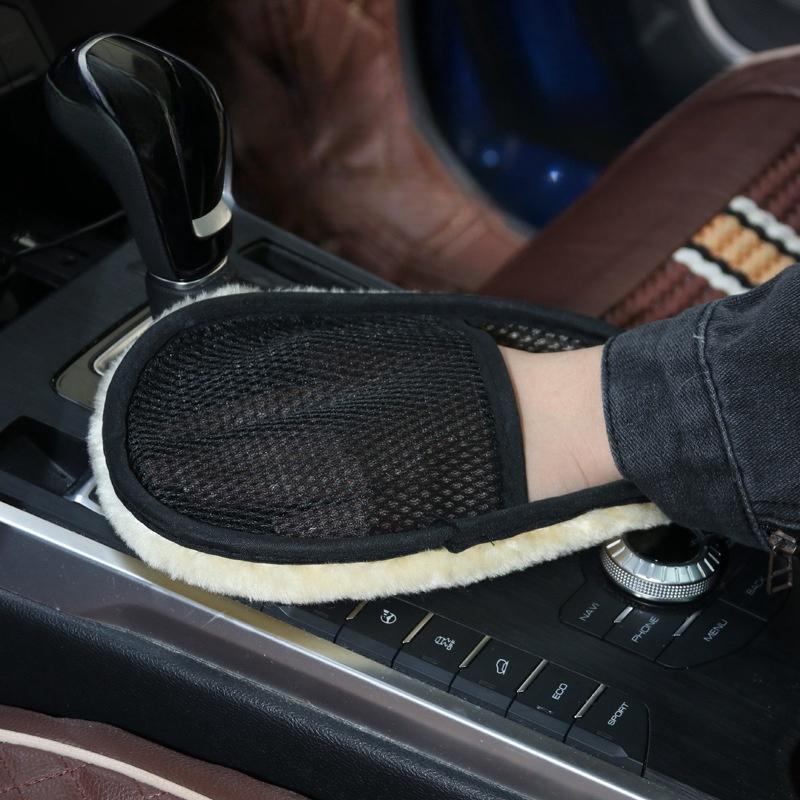 Щетка для чистки автомобиля Шерстяные мягкие перчатки для мытья автомобиля Чистящая щетка Уход за мойкой мотоцикла Автомобильный стиль автомобиля