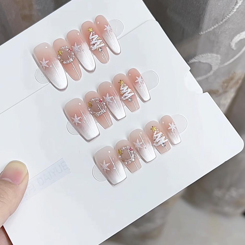 Чистые ручной работы фототерапевтические носимые замороженные готовые изделия многоразовые наклейки для нейл-арта