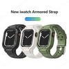 Ремешок для чехла для Apple Watch Ultra 49 мм, 45 мм, 44 мм, 41 мм, 40 мм, силиконовый ремешок для Iwatch Series 8 7 6 Se 5 4, защитный чехол-браслет