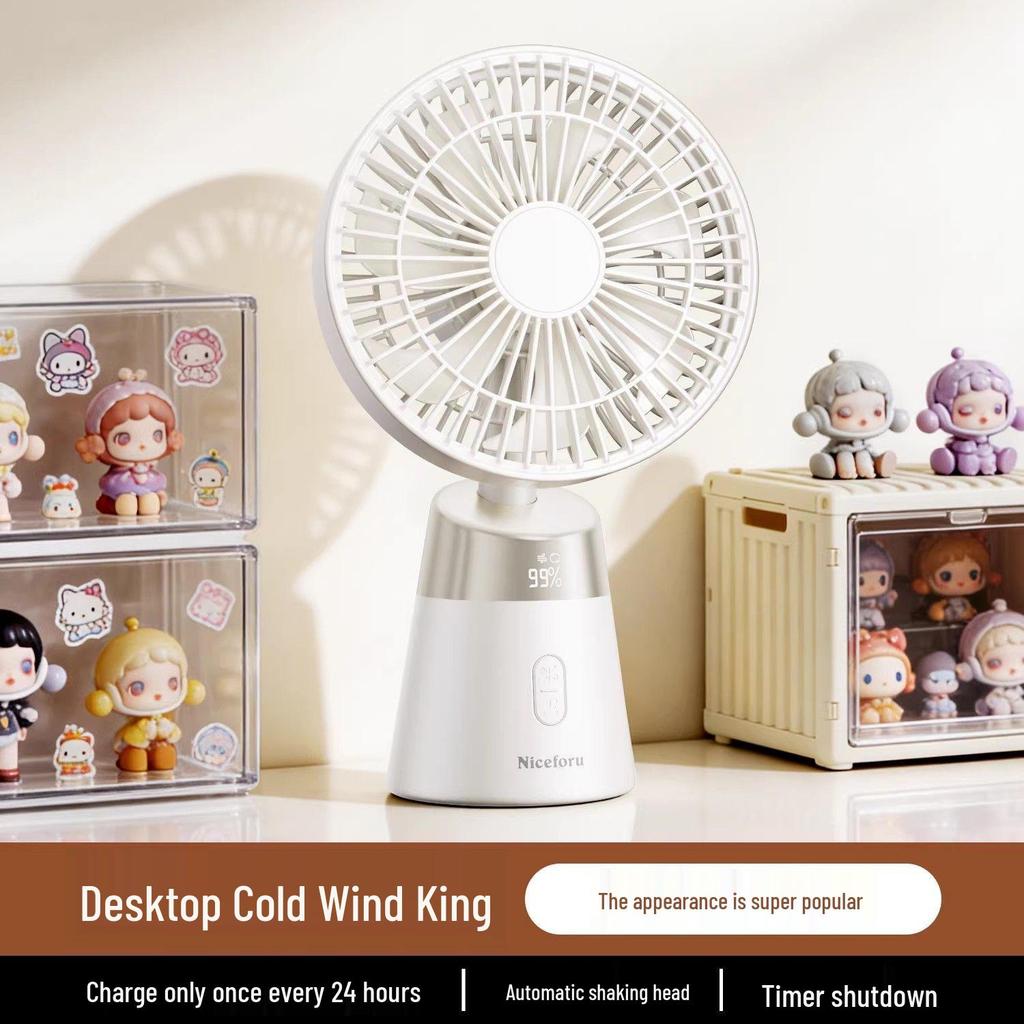 2026 Mini Desktop Fan: Portable, Powerful Wind, Ideal for Dorms and Desks.