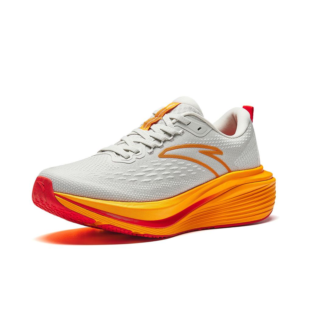 Anta Повышающие высоту Power Bounce Нескользящие Повседневные Городские Для Коммьютинга Беговые Кроссовки Мужские кроссовки Серый Оранжевый 912615560-2