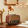 Многодиапазонный винтажный радиоприемник, портативное FM AM SW радио, беспроводная потоковая передача музыки и воспроизведение с TF-карты, ретро-стиль для дома/сада