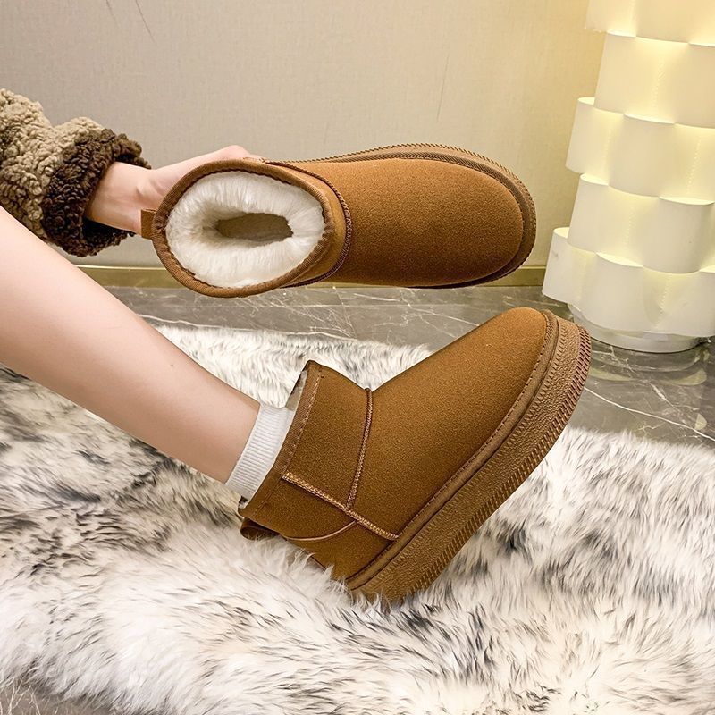 2025 Autumn and Winter New Fashionable Versatile Comfortable Thick-soled Snow Boots Women's Warm and Velvet Foot Non-slip Boots Women
