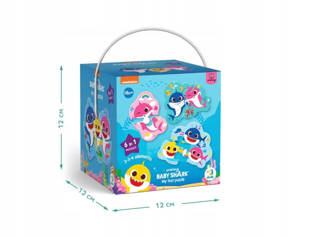 Puzzle Edukacyjne 2-3-4 Elementy Rekin Dla Dzieci Dodo