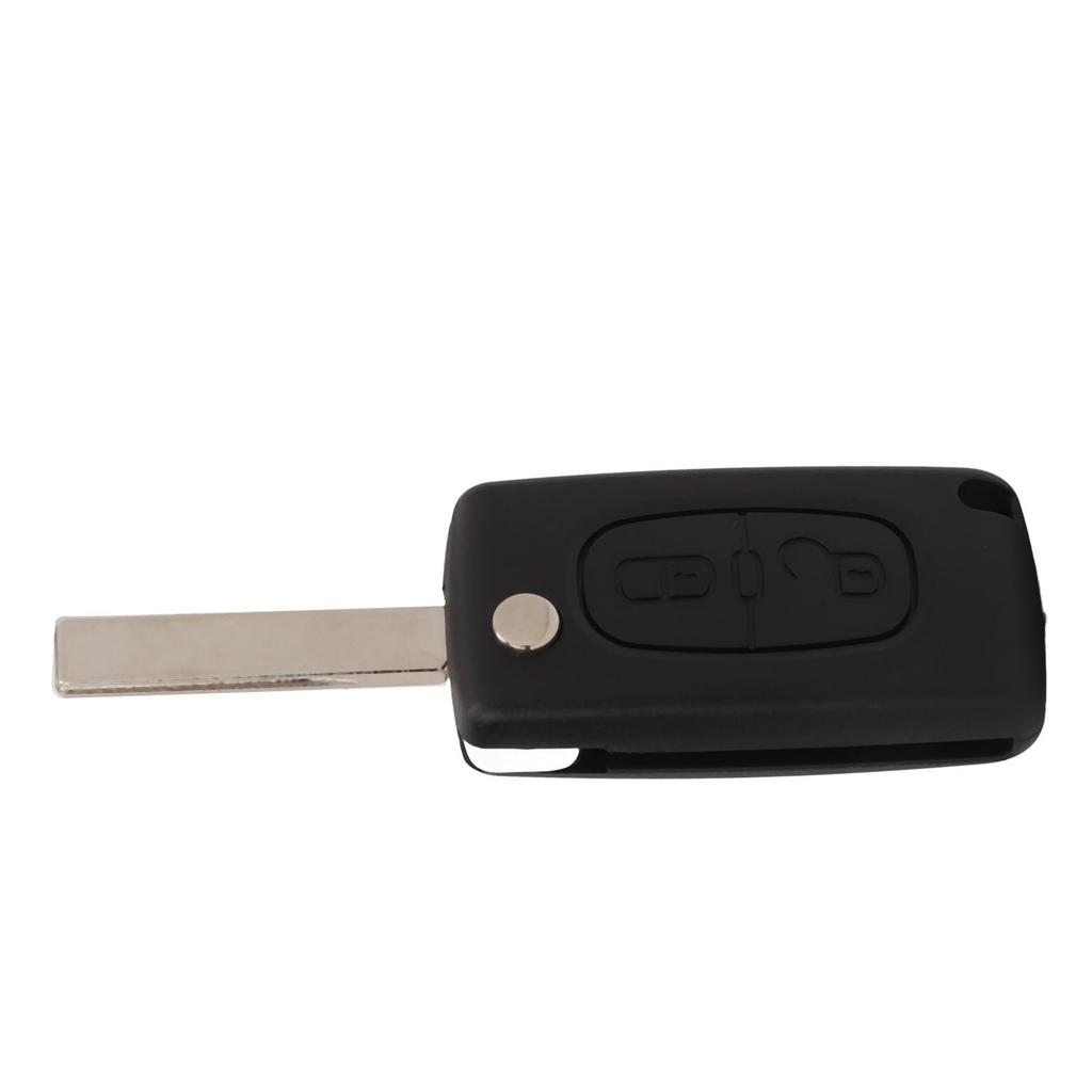 Flip Key Fob Case, 2 Buttons Black Easy To Carry, Peugeot 107 207 307