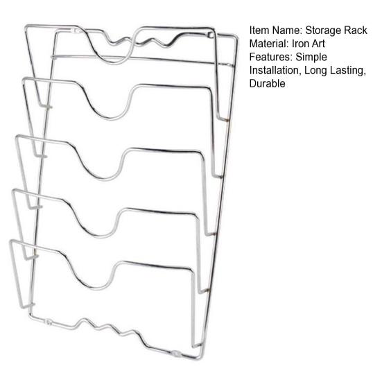 Кухонный органайзер, настенная стойка для крышки кастрюли, пятислойная металлическая крышка для кастрюли