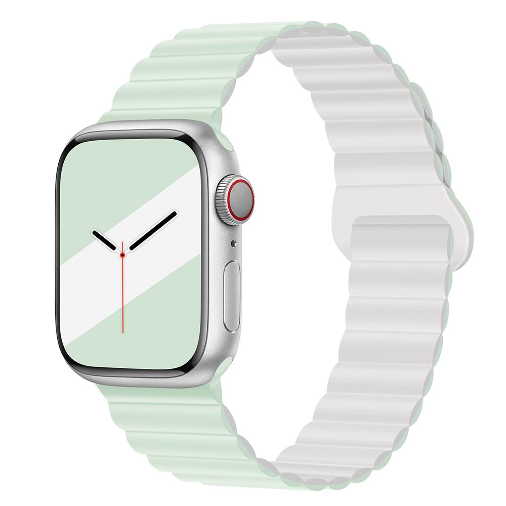 Простой силиконовый ремешок для часов Apple Watch Ultra 9 8 7 49 мм 45 мм 41 мм Силиконовый ремешок с магнитной застежкой для часов iWatch 6 5 4 SE 44 мм 40 мм 42 мм