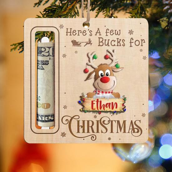 1/4 шт. Рождественский держатель для денег Снеговик Санта Пряничный человечек зажим для денег Подарочный держатель для денег Рождественская елка подвесное украшение для домашнего декора