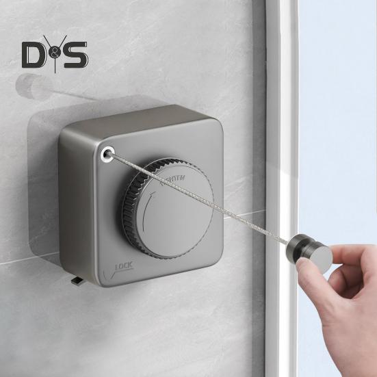 4.2M настенная выдвижная бельевая веревка регулируемая втягивающаяся прочная нержавеющая стальная проволока для сушки белья в помещении и на открытом воздухе