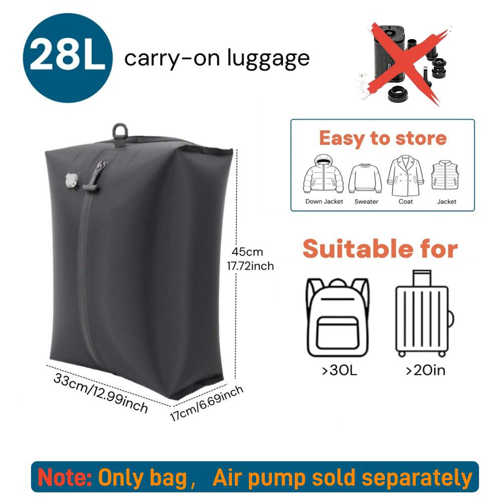 Travel Compression Bags, Waterproof Vacuum Storage Bags for Clothes Suitcase, Space Saving Bag for Travel Moving Essentials