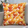 Orange Geometric Pillow Case 3D Print Polyester Fiber 40*40 cm Home Sofa Throw Pillow Cover Decoration Festival Gift
