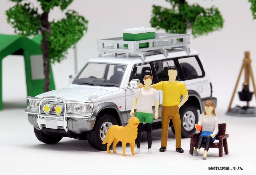 Geocolle 64 01a Кемпинг Mitsubishi Pajero Wide VR с эксклюзивными аксессуарами Готовый набор миниатюрных автомобилей 1/64 #CarSnap (Цвет средней крыши TLV-NEO) &