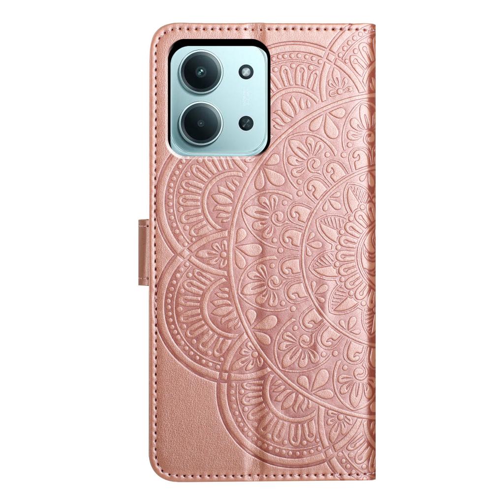 Для Xiaomi Redmi 15C 5G (США) (173мм)/15C 4G (США) (173мм) Кожаный чехол с отделениями для карт, узор мандалы, чехол-подставка для телефона