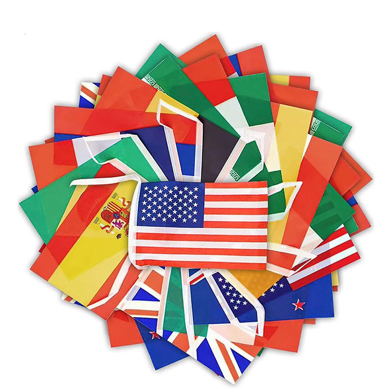 Aerlxemrbrae 2026 42pcs Country Flag NEW cup Countries Flag Bunting National String Banner Football Event Garlands decor
