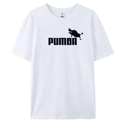 Мужская футболка с крутым принтом Pumba, хлопковая футболка с коротким рукавом для модного стиля