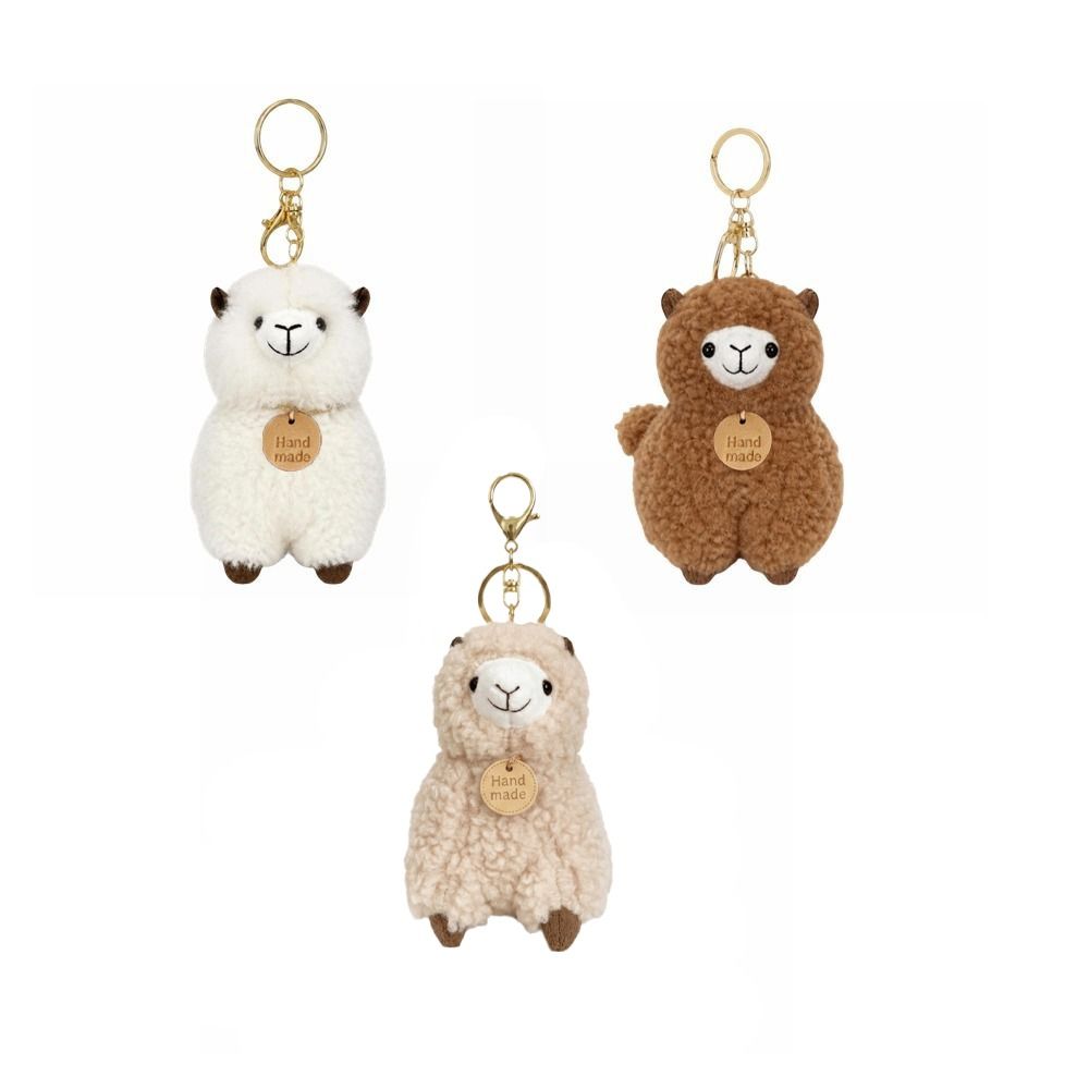 Cartoon Animals Stuffed Animal Little Plush Keychain Cute Alpaca Plush Home Decor