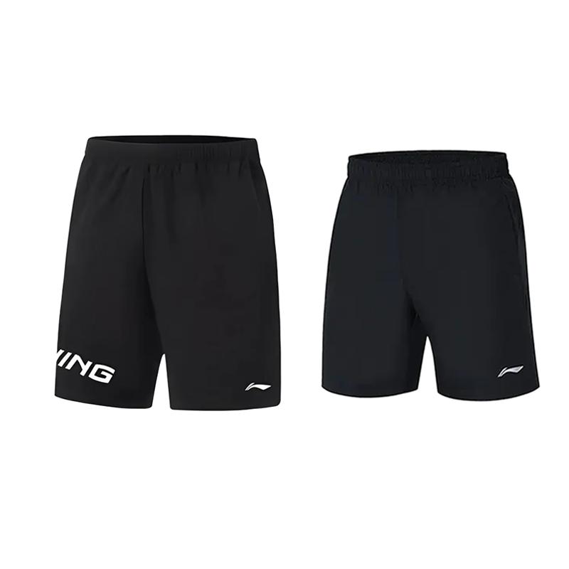 Li-Ning Модный тренд с принтом логотипа letter Быстросохнущие Дышащие Удобные Универсальные Повседневные шорты Мужские шорты YKSV113-1+YKST119-1