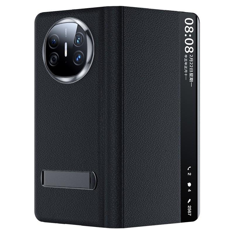 Premium Genuine Leather Flip Case Mate X6 X5 X3 With Magnetic Stand Smart Window Scratch Resistant