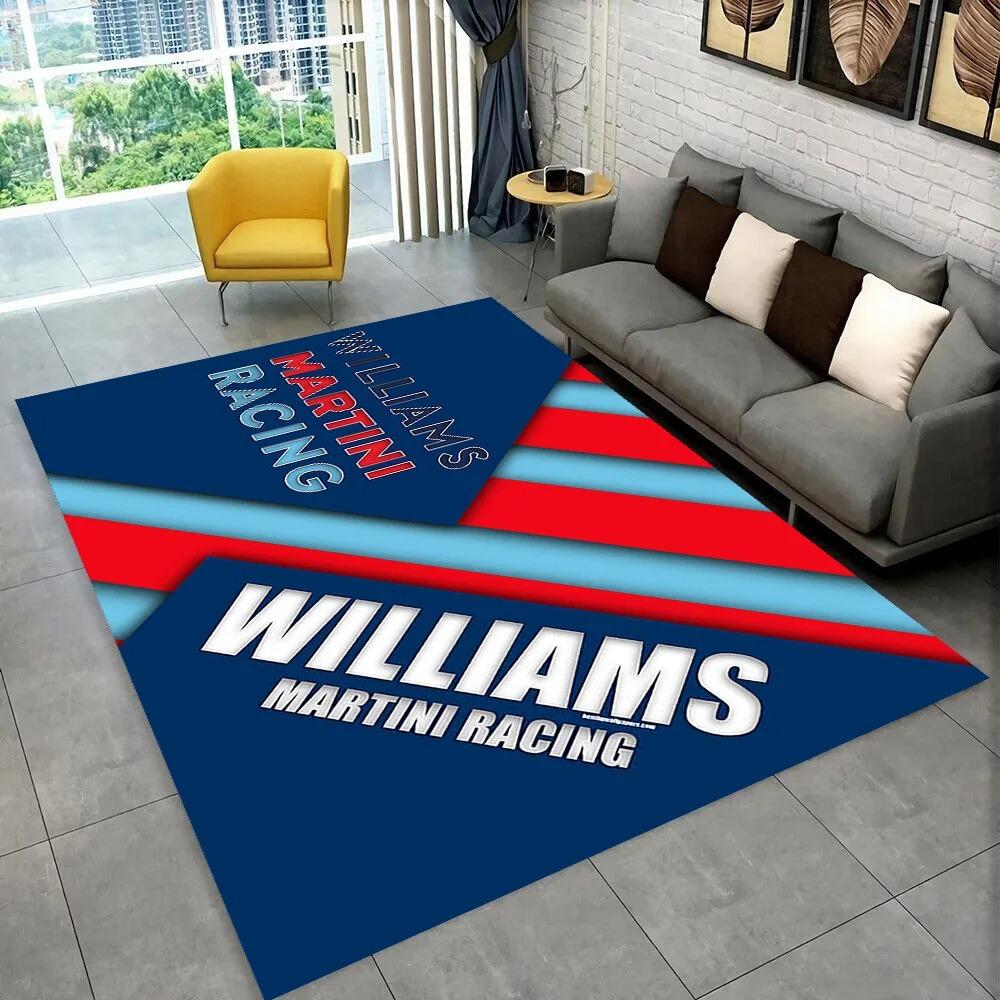 Коврик Martini Racing Сине-красная полоска Декор для дома Нескользящий Прочный Современный Коврик для пола в гостиную с логотипом
