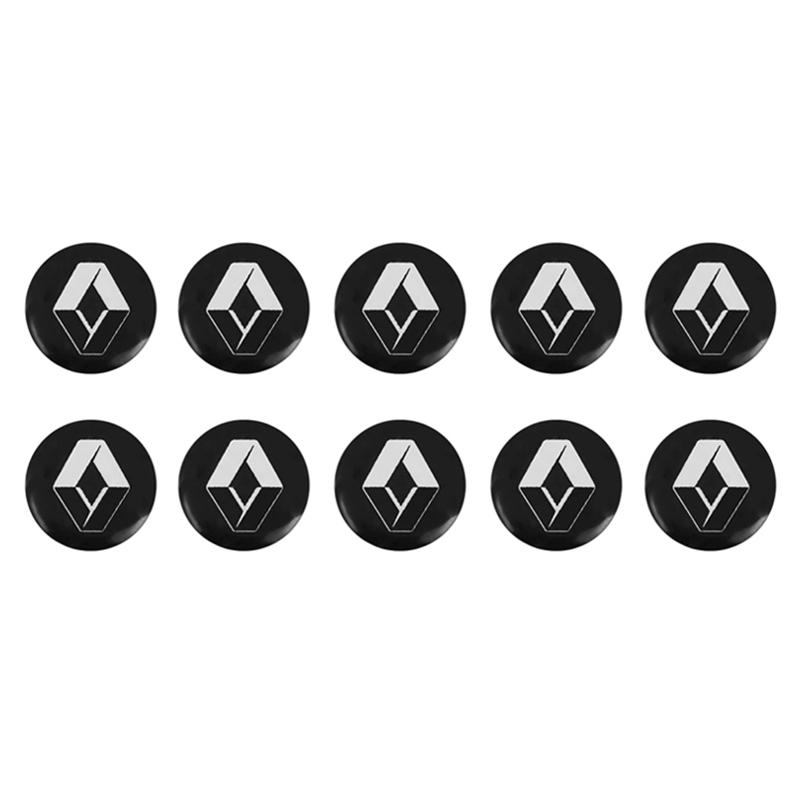 For Renault 2026 New Hub Caps 5/10Pcs 14mm Car Emblem Remote Key Stickers Badge For Renault Clio Kadjar Captur Koleos Megane Esp