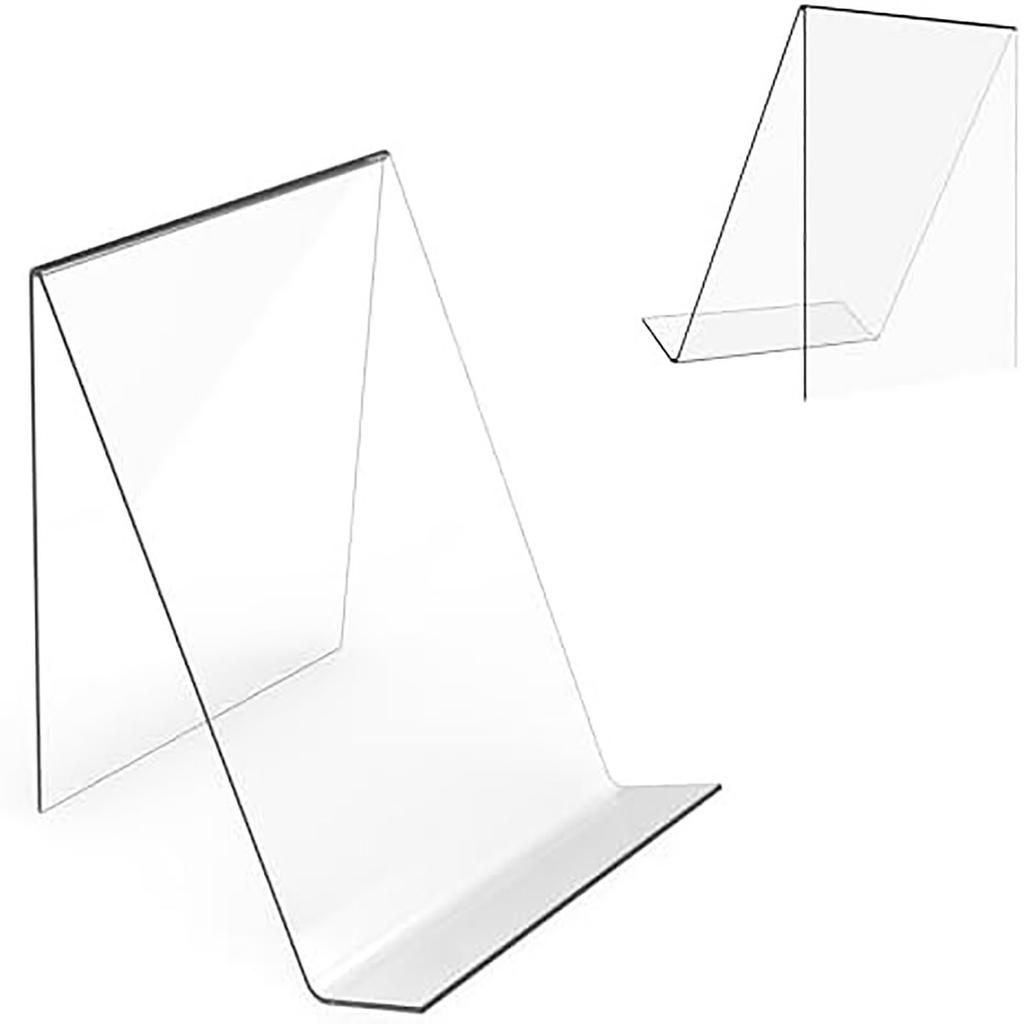 4pcs Acrylic Book Stand Book Holder For Display Clear Easel Stand For Display Display Holder For Postcard Sticker