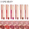 HANDAIYAN 12 Color Matte Lip Line Pen Plus Lip Gloss Combination of Authentic Lipstick Without Sticking Cup Without Discoling Lip Glaze Female