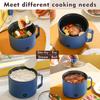 Cooker Hot Pot Electric Dual Power Noodle Cooker, Boil Dry Protection, Nonstick,