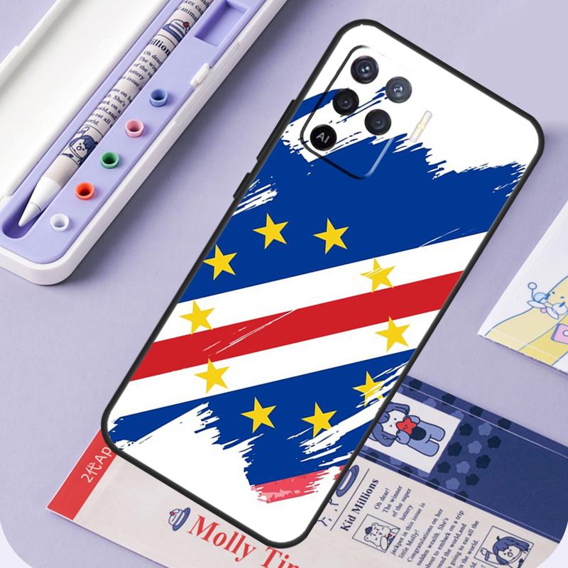 Cape Verde Flag Coat of Arms For Oppo A60 A80 A40 A94 A74 A54 A15 A18 A38 A58 A78 A98 A16 A76 A96 A57 A17 A77 A5 Pro Case