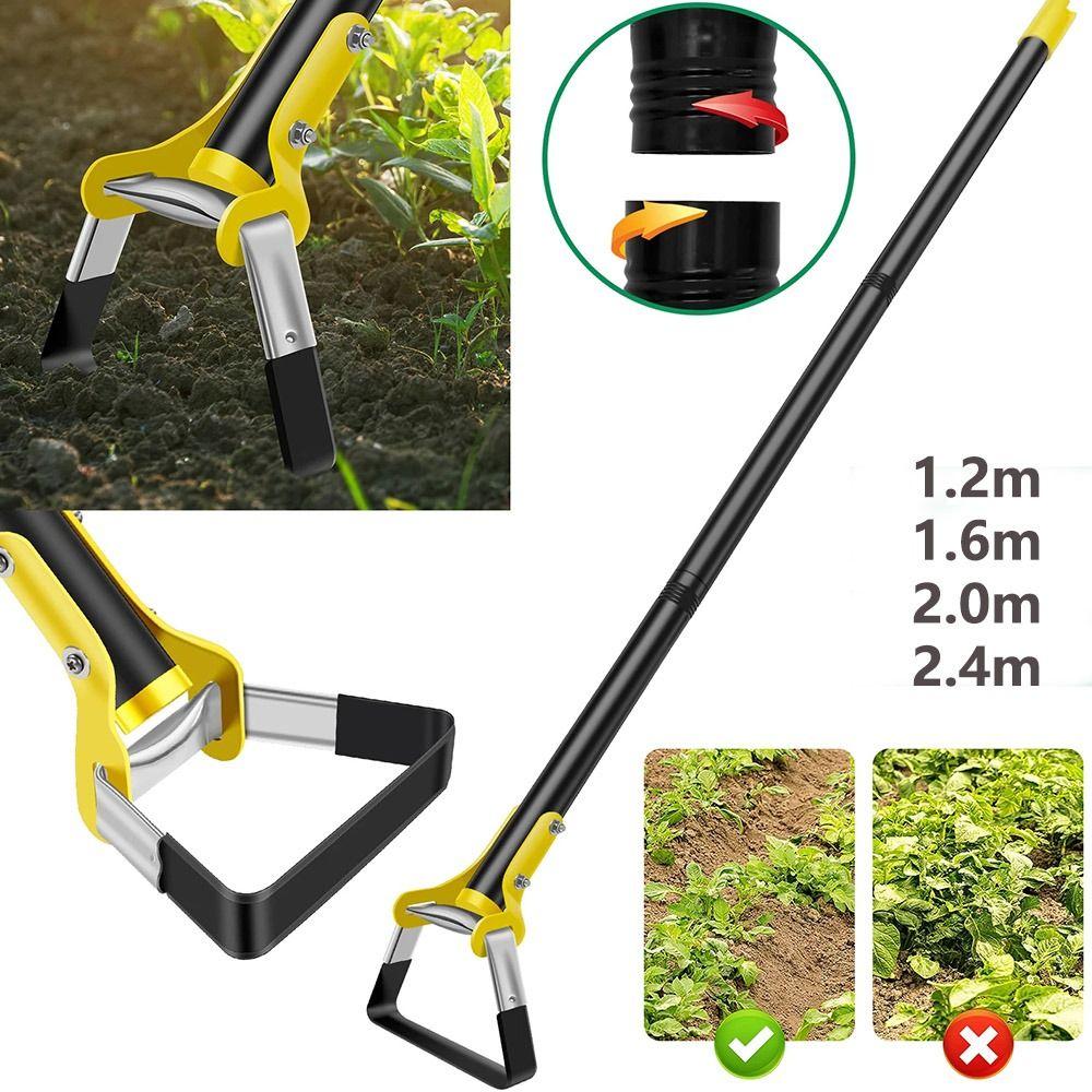 with Triangle Head Stirrup Loop Hoe Stainless Steel Stirrup Ring Hoe Garden Hula Hoes Gardening
