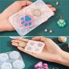 Silicone Mousse Creative Resin Hand Drop Scented Candle Mold Four Link Cat Paw Resin Silicone Mold Drip  Baking Cake
