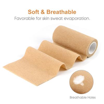 4 дюйма X 5 ярдов, 6 рулонов, самоклеящаяся повязка для ветеринара, спортивная повязка для растяжения связок и отека запястья и лодыжки