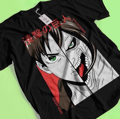 Футболка Attack On Titan, футболка Eren Mikasa, футболка Levi's, футболка AOT Erwin Hange Armin.