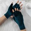 Velvet Material Winter Warm Gloves Soft Fabric Short Gloves Fingerless Gloves  Ceremony Occasion