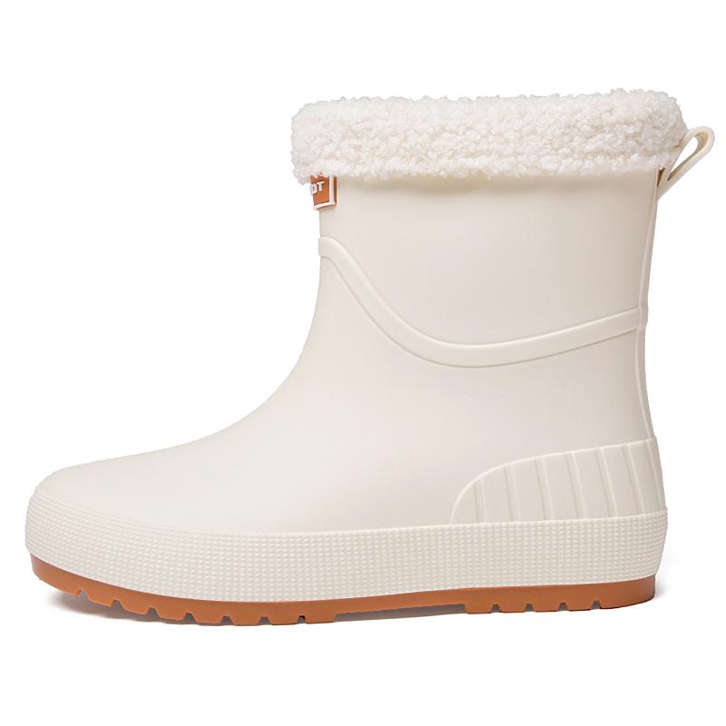 Fashion short tube women wear non-slip water shoes new rain boots kitchen rubber shoes water boots