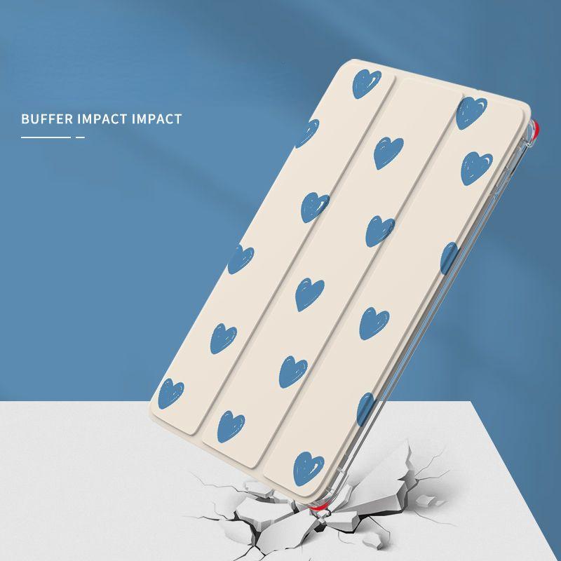 Для iPad 2022 gen10 10,9 CASE Простой любовный стиль, интеллектуальный защитный чехол-раскладушка Air4/5 10,9 mini4/5/6 с подставкой для карандашей