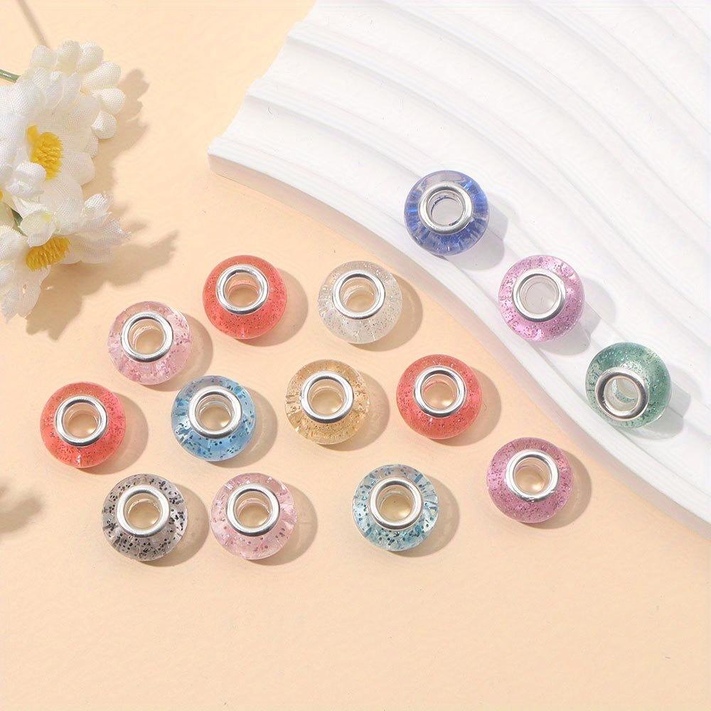7/14/21 шт. смоляные бусины европейского стиля с большими отверстиями, осветительные приборы, разнесенные бусины, бусины для ювелирных изделий, сделай сам, ремесло, ювелирные изделия, браслеты, ожерелья, изготовление ювелирных изделий