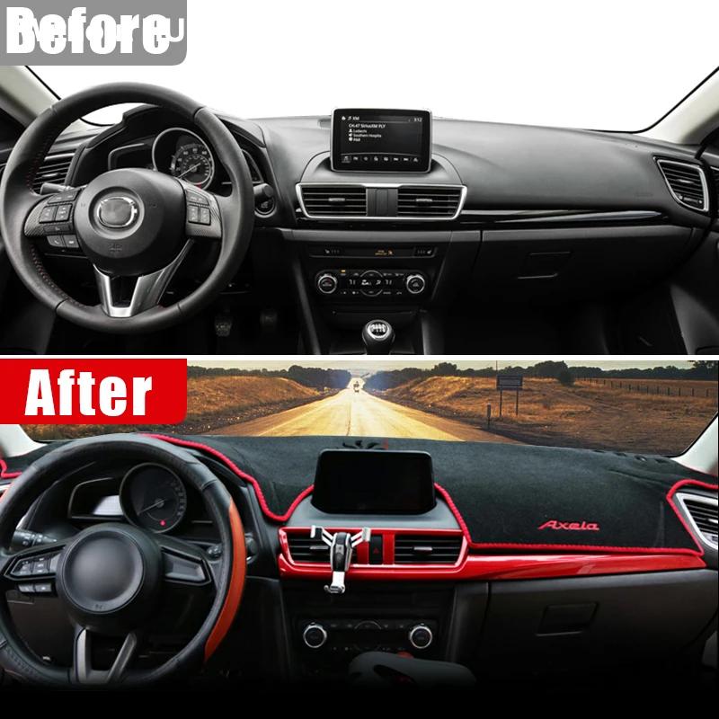 Чехол на приборную панель автомобиля, защитный козырек от солнца, анти-УФ-ковры, нескользящие коврики, аксессуары для Mazda 3 BM 2014 2015 2016 2017 2018