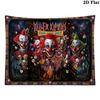 Killer Clown Horror Wall Tapestry Aesthetic Wall Hanging Printed Fabric Blanket Decorative Tapestries for Bedroom Living Room Home Decor