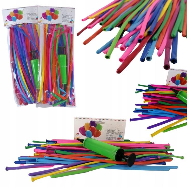 Balony Do Modelowania Z Pompką 50 Sztuk Pompka Komplet Trwałe Elastyczne