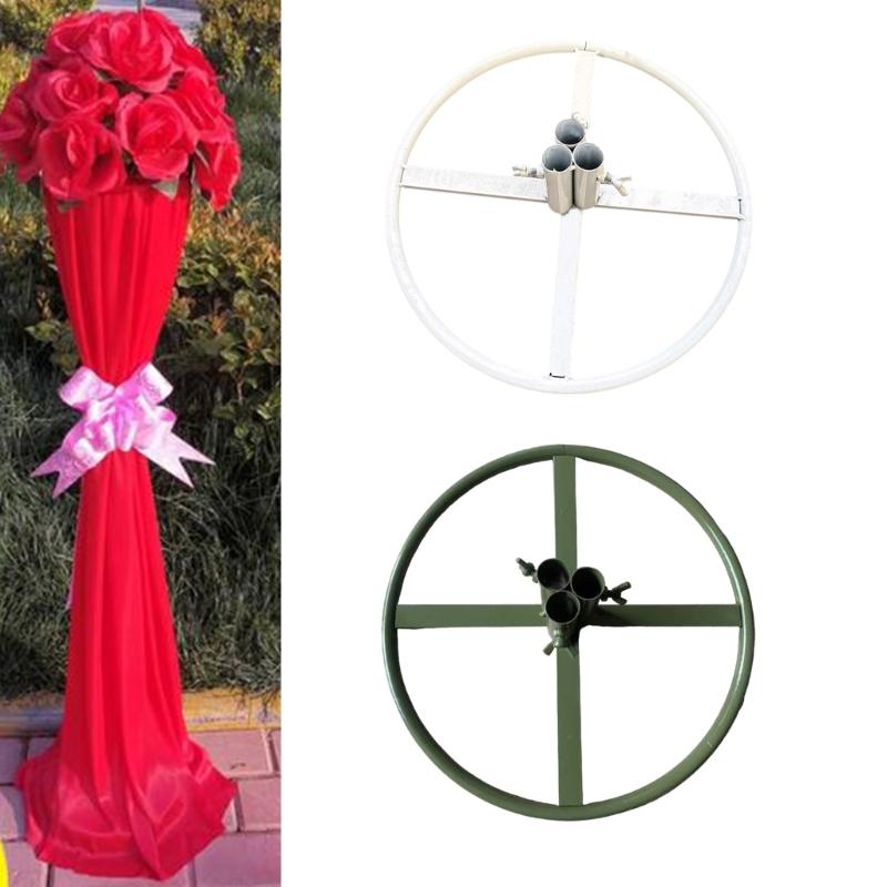 Iron Flower Poles Holder Flower Display Base with 3 Hole For Floor Standing Display Wedding Event Flower Arrangement