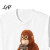 Men Monkey Punch T-Shirt Team Round Neck Short Sleeve Loose Fit Casual