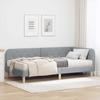 Corner Bed Frame Light Grey 90 x 190 cm Fabric