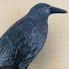 1pc Realistic Crow Deterrent Decoration - Weatherproof PE Plastic Bird Repellent Prop for Pigeons & Starlings