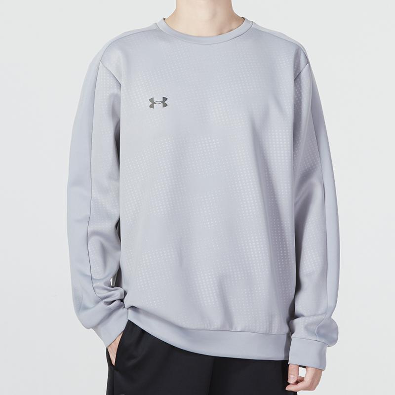 Under Armour Однотонный свитер с круглым вырезом и длинные брюки, повседневный спортивный комплект для мужчин 22600303-011+21500737-001