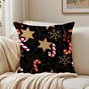 Christmas tree bells snowman Cushion Cover Linen Minimalist Soft  for Sofa Bed Home Room Decor