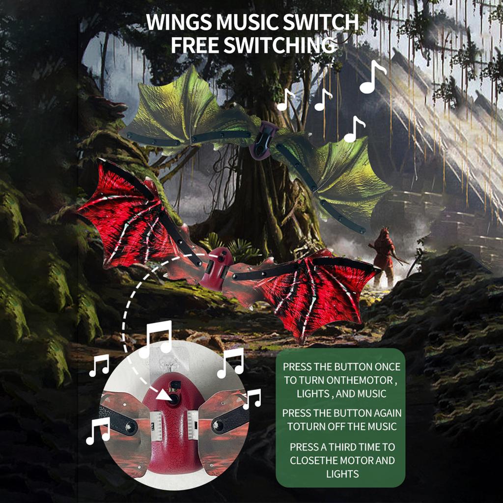 Костюм с крыльями, аксессуары с электрическими крыльями для детей, для мальчиков, сборка своими руками со светодиодной подсветкой, звуковыми эффектами