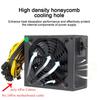 Блок питания ATX 1800 Вт для майнинга ETH Bitcoin, для ПК, майнинг-рига, поддержка 6 видеокарт, 6P портов, GPU, 4U, однополярный