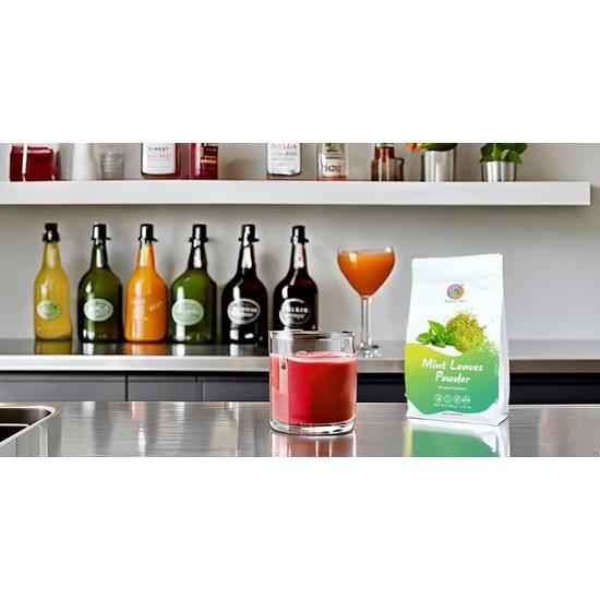 Листья мяты EATERY HARVEST от Saipro, порошок 200 г(100 г*2 упаковки) Натуральный порошок сухой мяты Pudina Для напитков, безалкогольных коктейлей, овощей