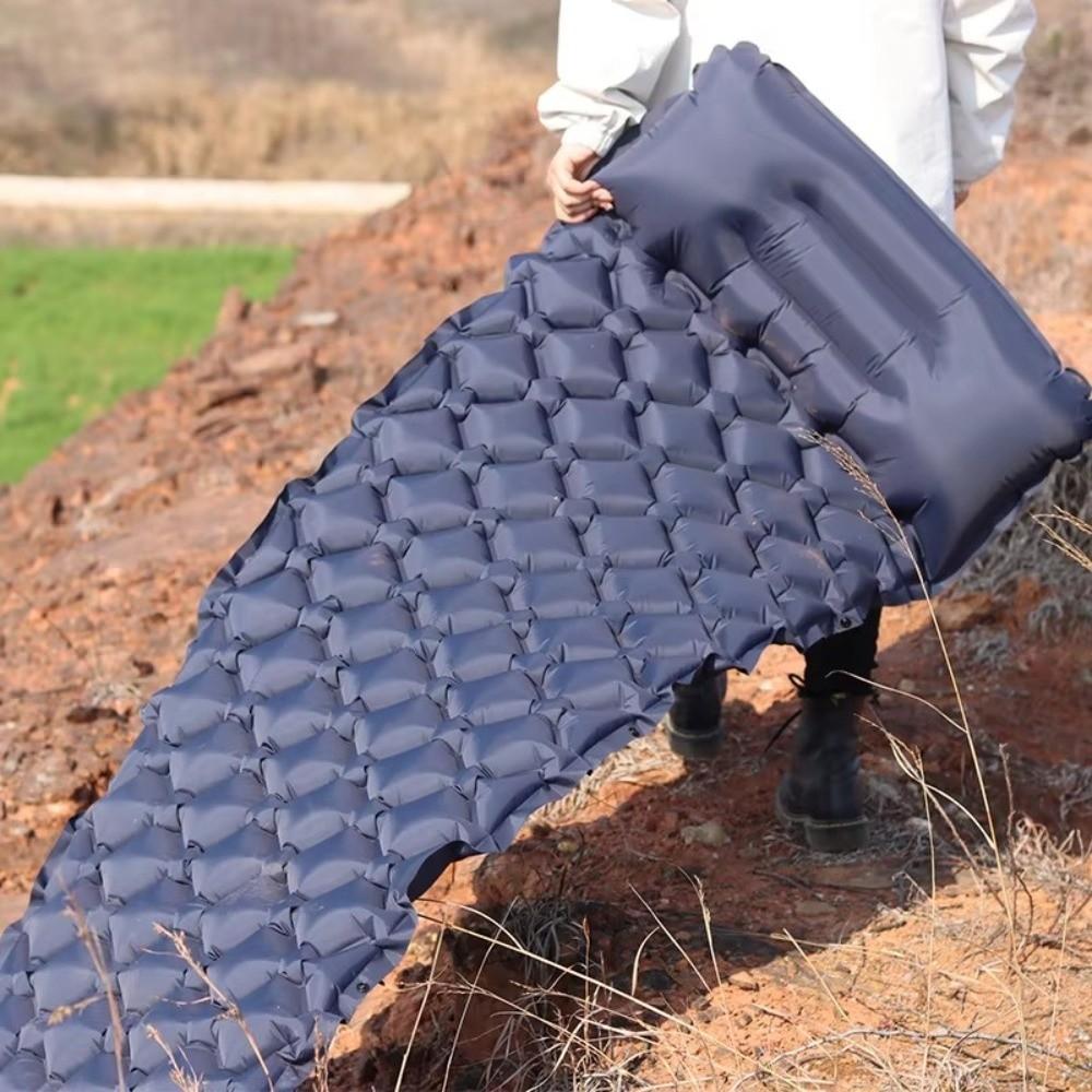 Built-in Pump Camping Air Mattress Thickened Pad Tear-Resistant Inflatable Mattress Foldable Portable